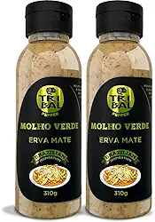 Molho tipo Pesto Italiano com Ervas Finas, Erva Mate, Vegetariano, Pacote com 2 Unidades