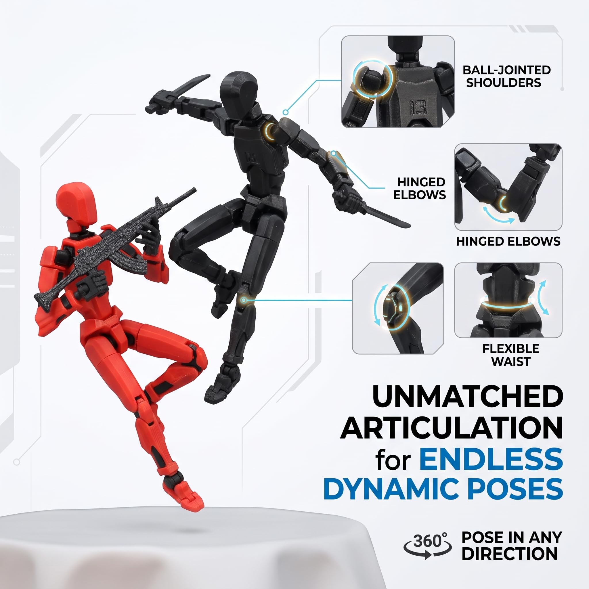 Amazon.com: FoxVilla Assembly Completed T13 Action Figure, Titan