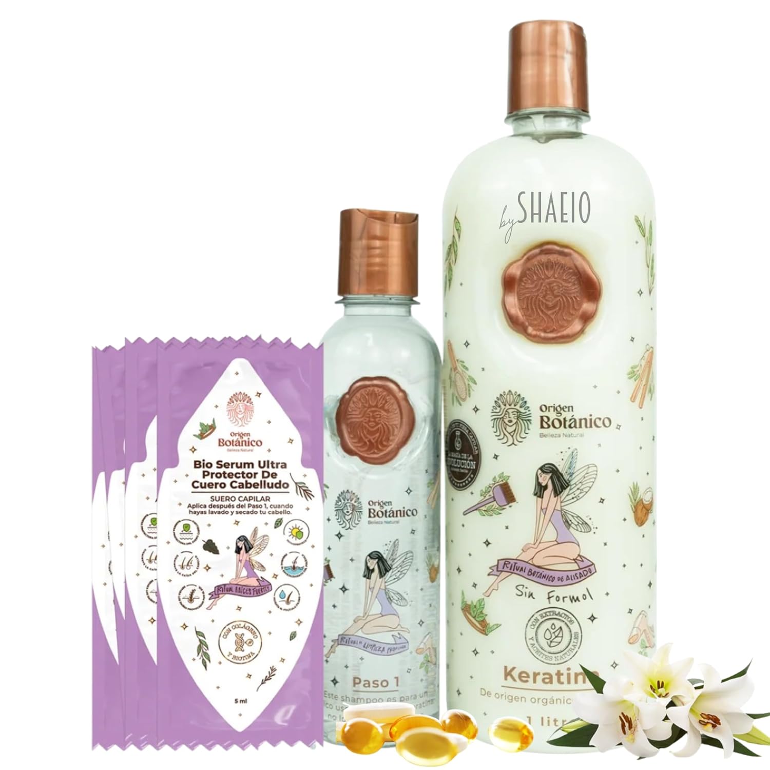 Keratin Hair Mask - 1 LITRO. RITUAL BOTANICO Keratina Organica Colombiana for Hair with 12 Natural Oils and Amino Acids