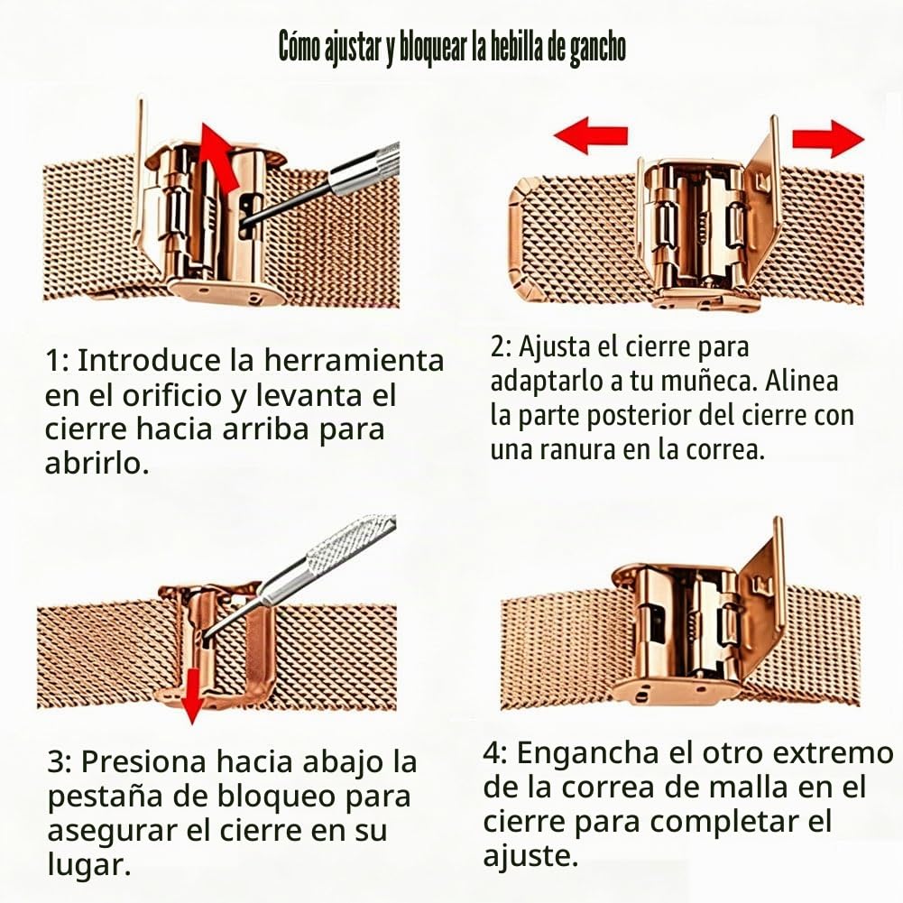Reloj Mujer de Acero Inoxidable Cuarzo analógico, Regalo Mujeres