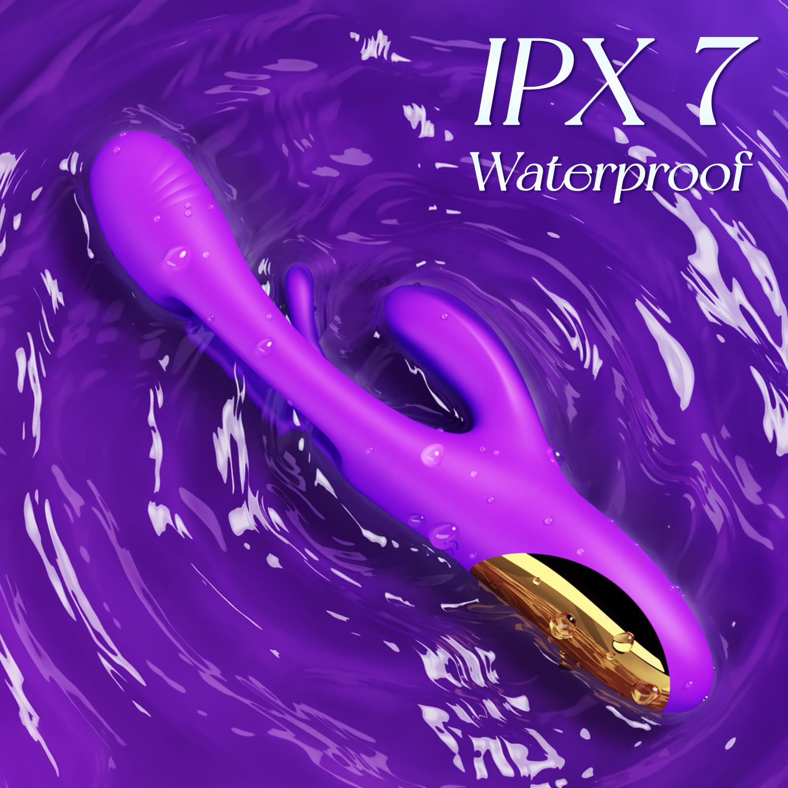 Vibrator Dildo Rabbit Sex Toys -LOVENOTE G Spot Vibrator Massager for Women Clitoral Nipple Stimulation, 3 in 1 Sex Toys with 14 Vibration & 7 Tongue Licking Flapping, Adult Product Aurieel (): Purple