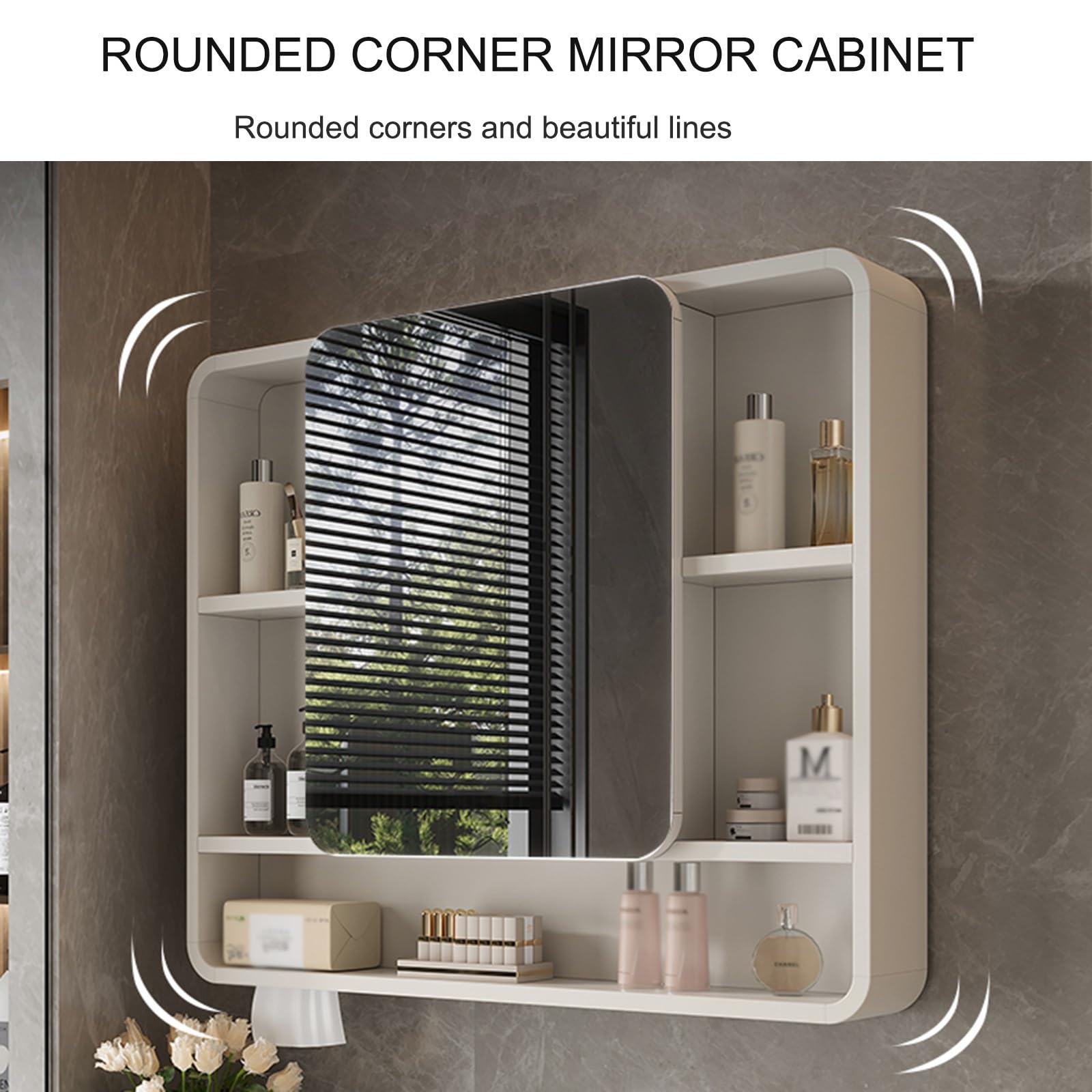 Darmario espejo baño con luz,Mueble baño con espejo,Armario de pared para bañocon antivaho,Espejo de baño con marco de aluminio con almacenamiento,Organizador de botiquín para lavadero y cocina(80X70X