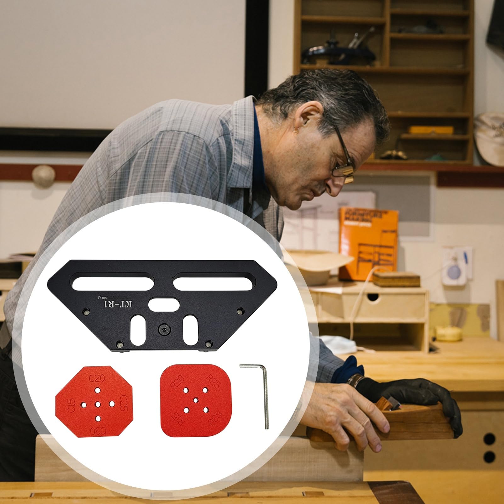 Plantilla Para Fresar Esquinas Plantillas Para Fresado Con Radio | Herramienta Manual De Aleación De Aluminio Ligera Para Carpinteros Proyectos De Muebles Y Armarios