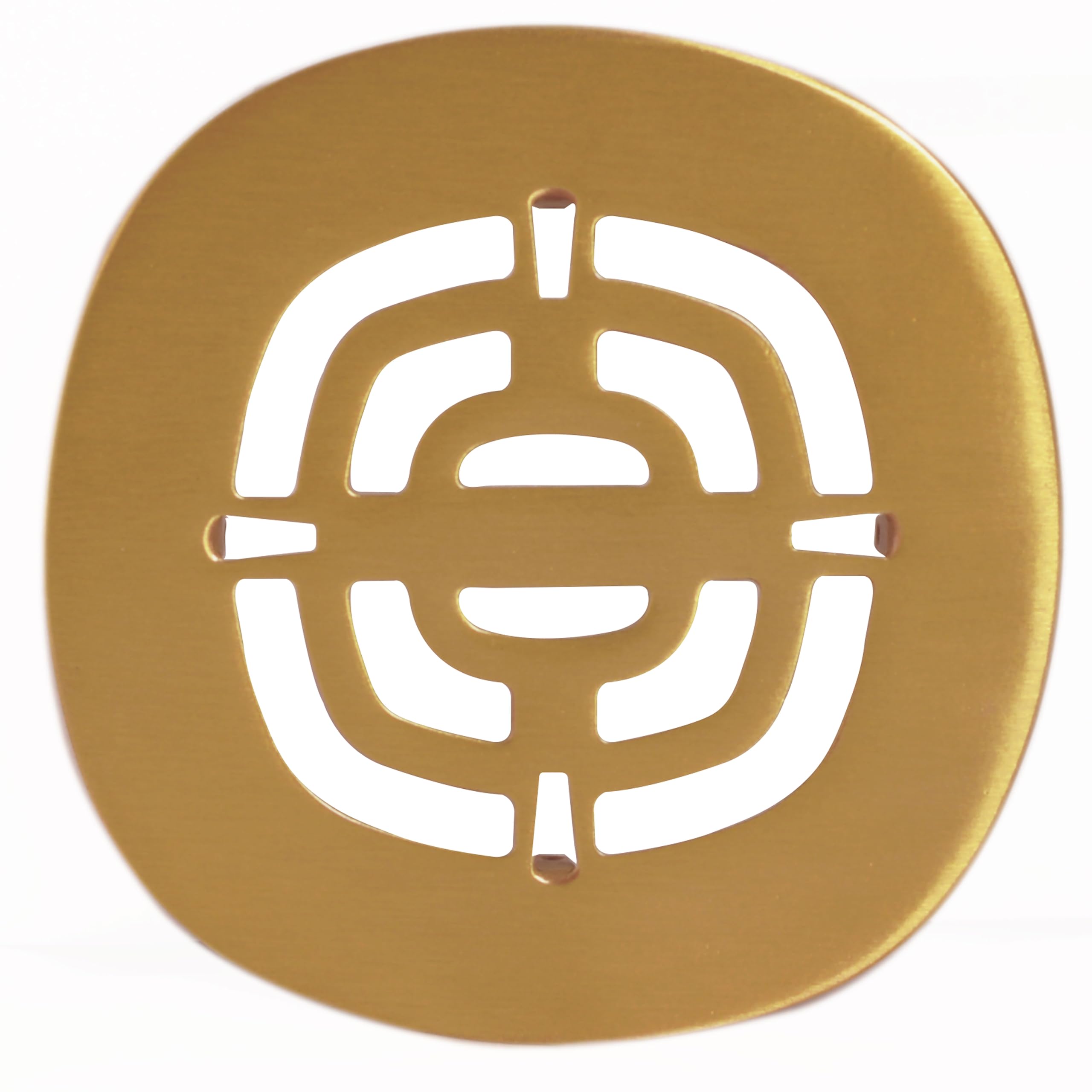 Grille de vidange de douche clipsable bronze brossé pour bonde ronde