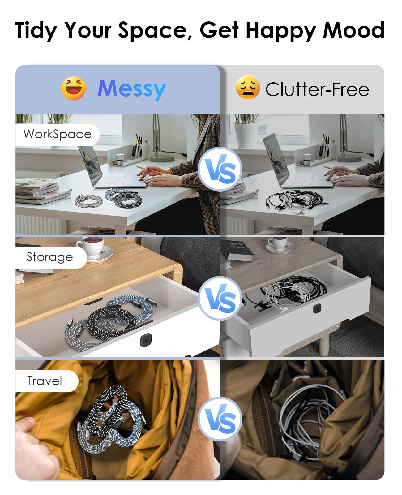 Magtame Cavo USB C, cavo magnetico da USB C a USB C, 60 W (3 A), cavo piatto USB C da 1 m, in nylon intrecciato tipo C, cavo di ricarica rapida compatibile per dispositivo USB C per pad per Samsung