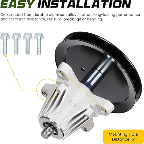 Miniatura 4 de Conjunto de husillo 618-04636 618-04865 918-04636, apto para Cub Cadet LTX1045 LTX1046, para MTD LT2000 LT2200, para Troy-Bilt TB2246, plataforma de