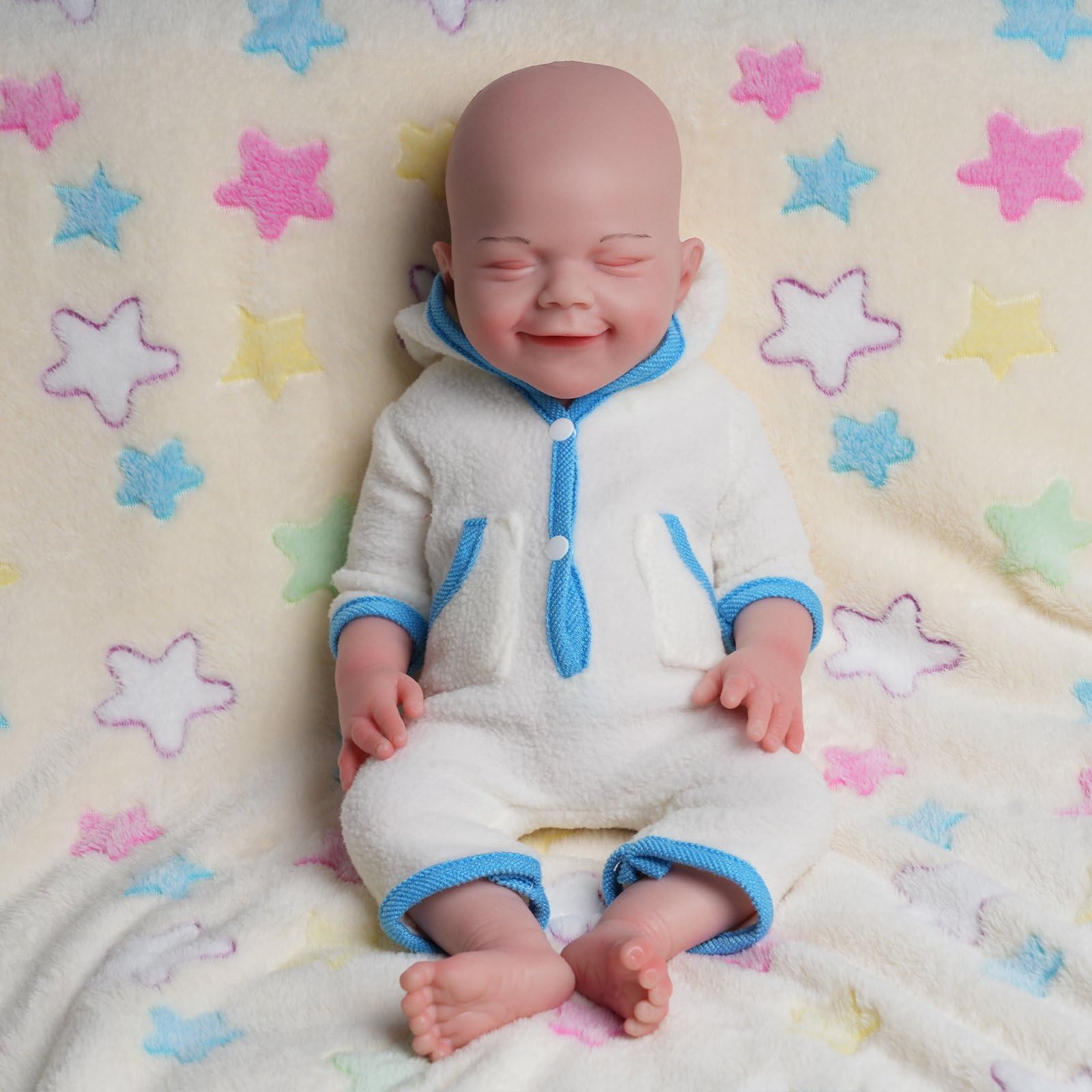 AISITE 18" Realistic Silicone Reborn Baby Doll - Sleeping Girl Full Body, Gift For Kids 6+ (Light Makeup) - View #13