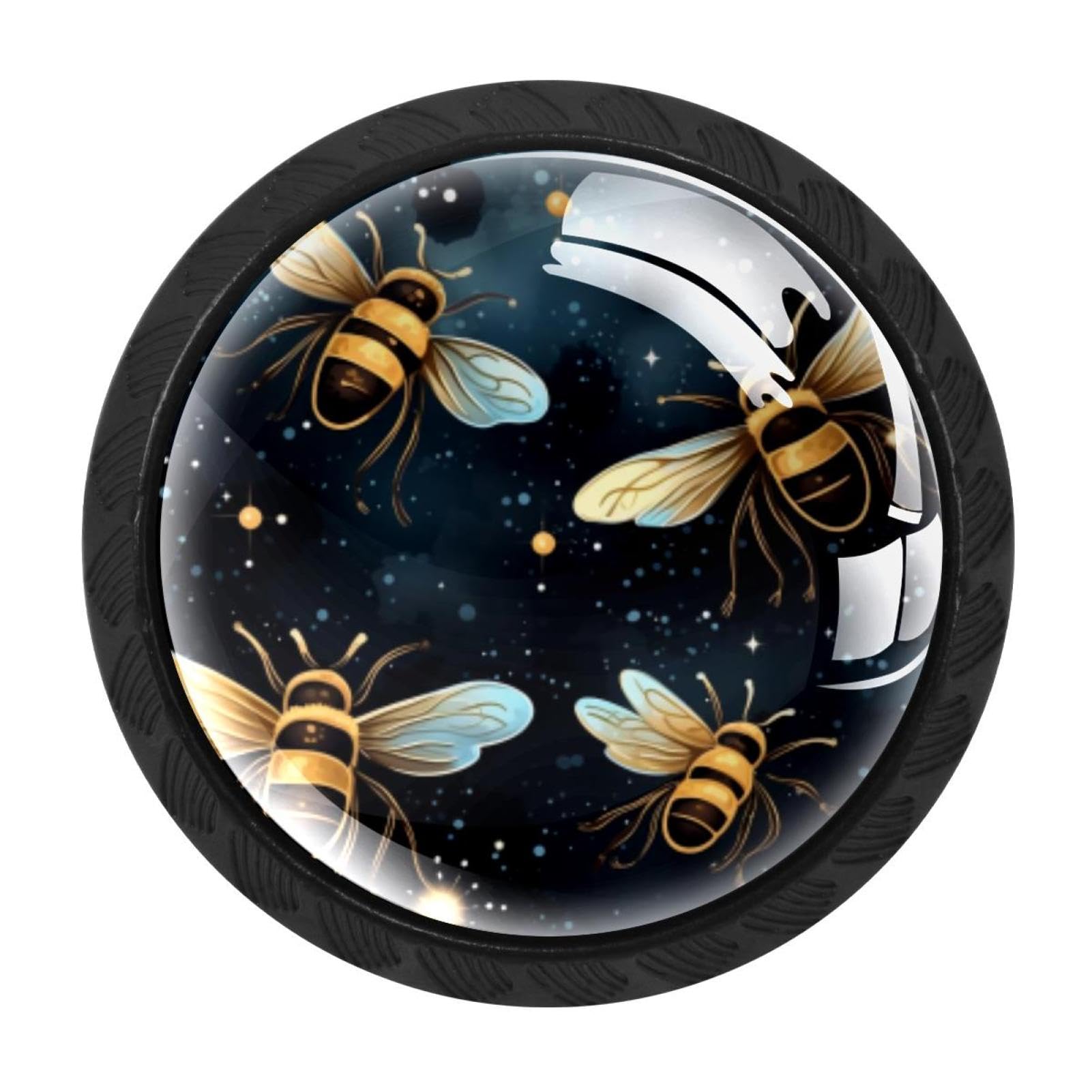 Chenzzzz Multicolored 07 4 Pack Black Starry Bee Cabinet Pulls Kitchen Cabinet Handles Ideal For Cabinet,Drawer,Cupboard And Wardrobe