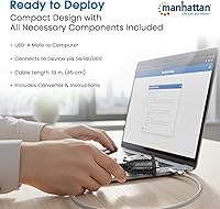 Vista 8 de Manhattan El convertidor USB a serie conecta un dispositivo serie a un puerto USB (205146)