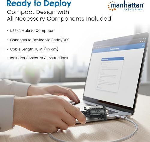 Miniatura 8 de Manhattan El convertidor USB a serie conecta un dispositivo serie a un puerto USB (205146)