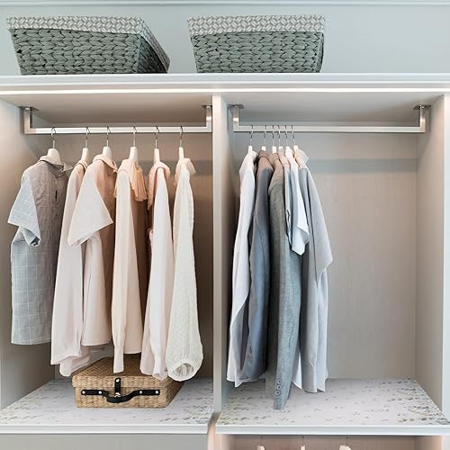 Miniatura 6 de 24 hojas de forros perfumados para cajones de 15.7 x 22.8 pulgadas, color lavanda, papel no adhesivo, estampado floral perfumado para armario