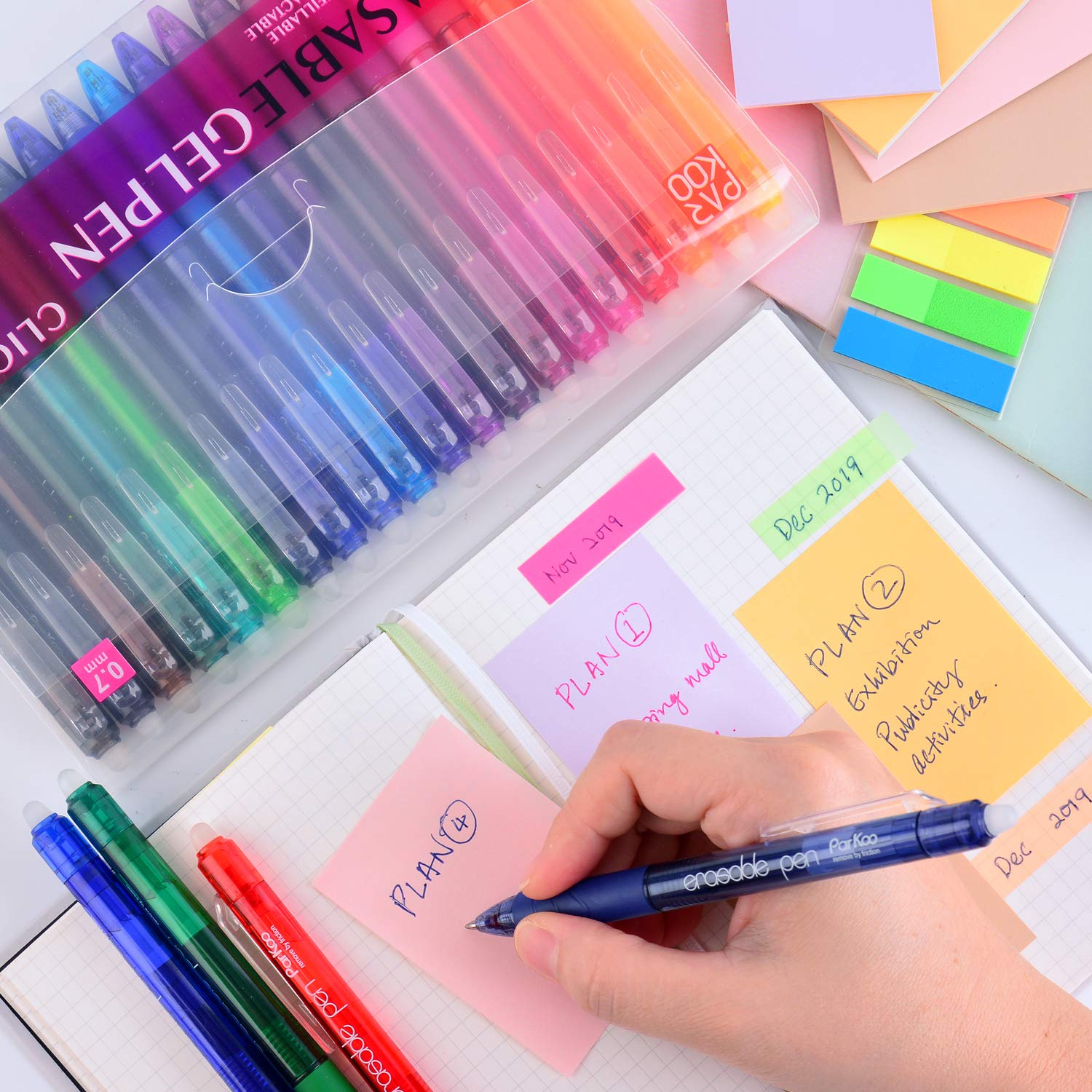 Office Supplies Fine Point ParKoo Retractable Erasable Gel Pens Clicker