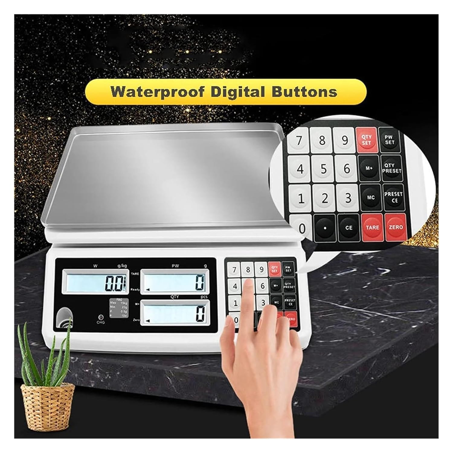 Balanze digitali per conteggio di pezzi, Bilancia elettronica di precisione, Bilancia grammi, Bilancia da laboratorio, Bilancia industriale digitale (Dimensione: 30 kg/1 g)