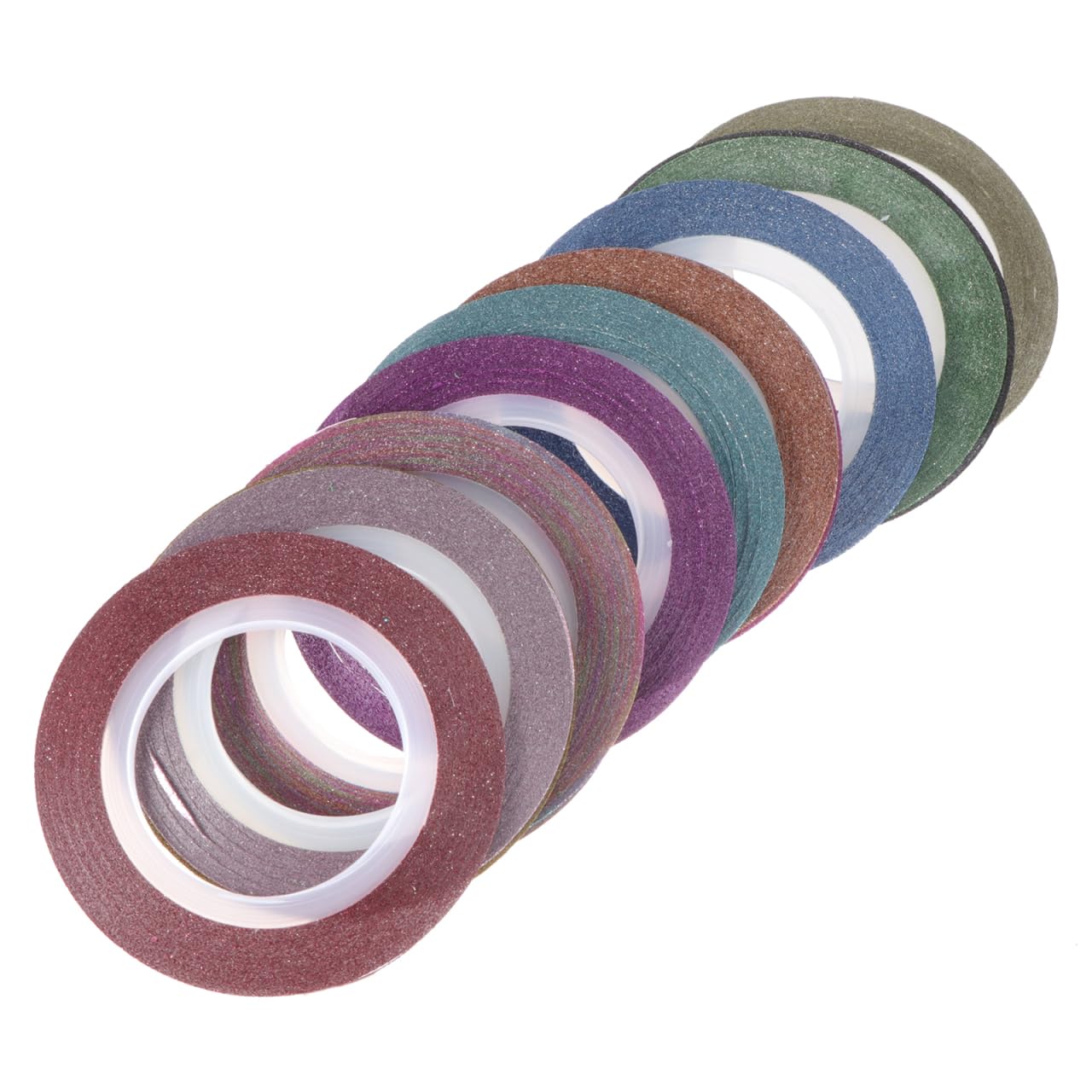 FRCOLOR Lot de 14 rouleaux d'autocollants brillants pour manucure DIY