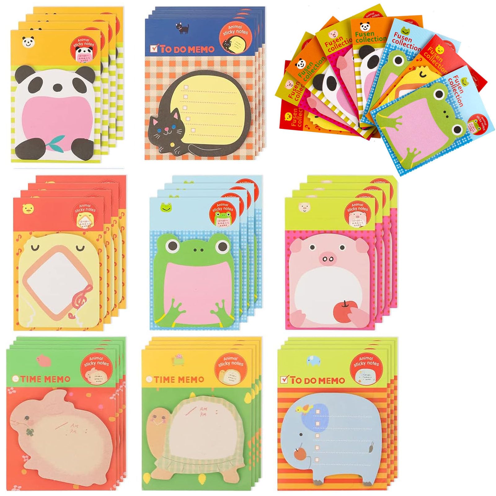 32 Pieces (640 Sheets) Animal Sticky Notes
