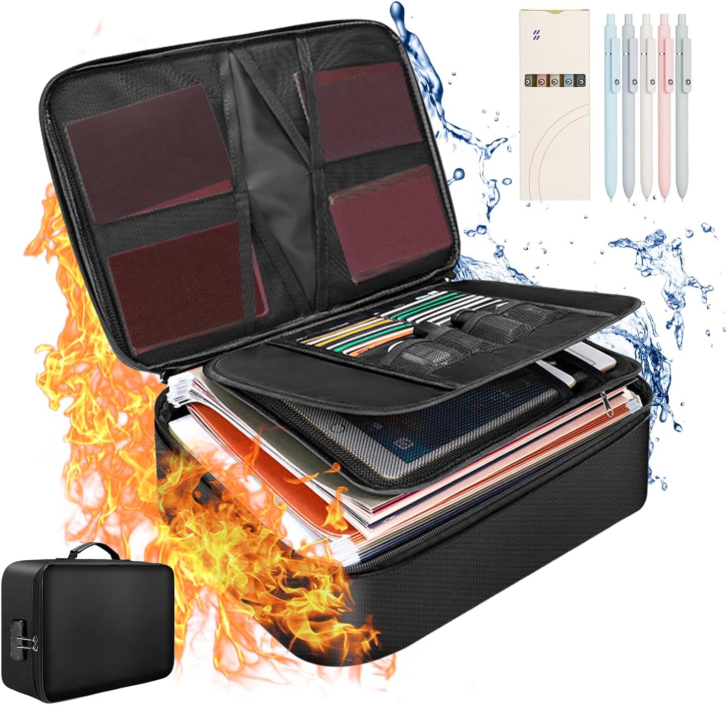 If I Die Binder Organizer - Life & Document Binder (Black, Large)