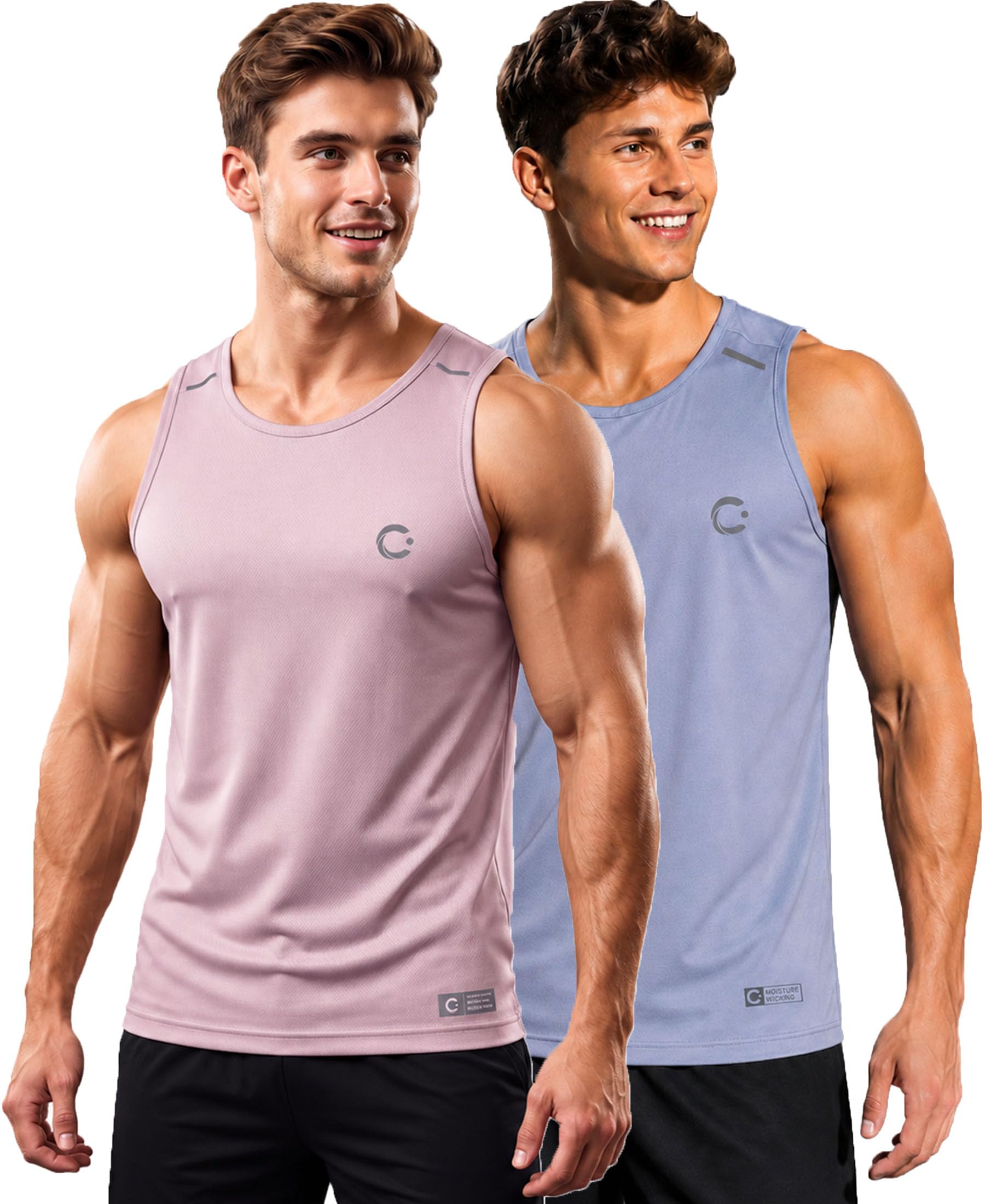 T T Men Dri-Fit Polyester Fooball- Knit Fabric| Round Neck | Sleeveless | Sweat-Wicking Gym & Active Wear Tees|Pack of 2-picture-15