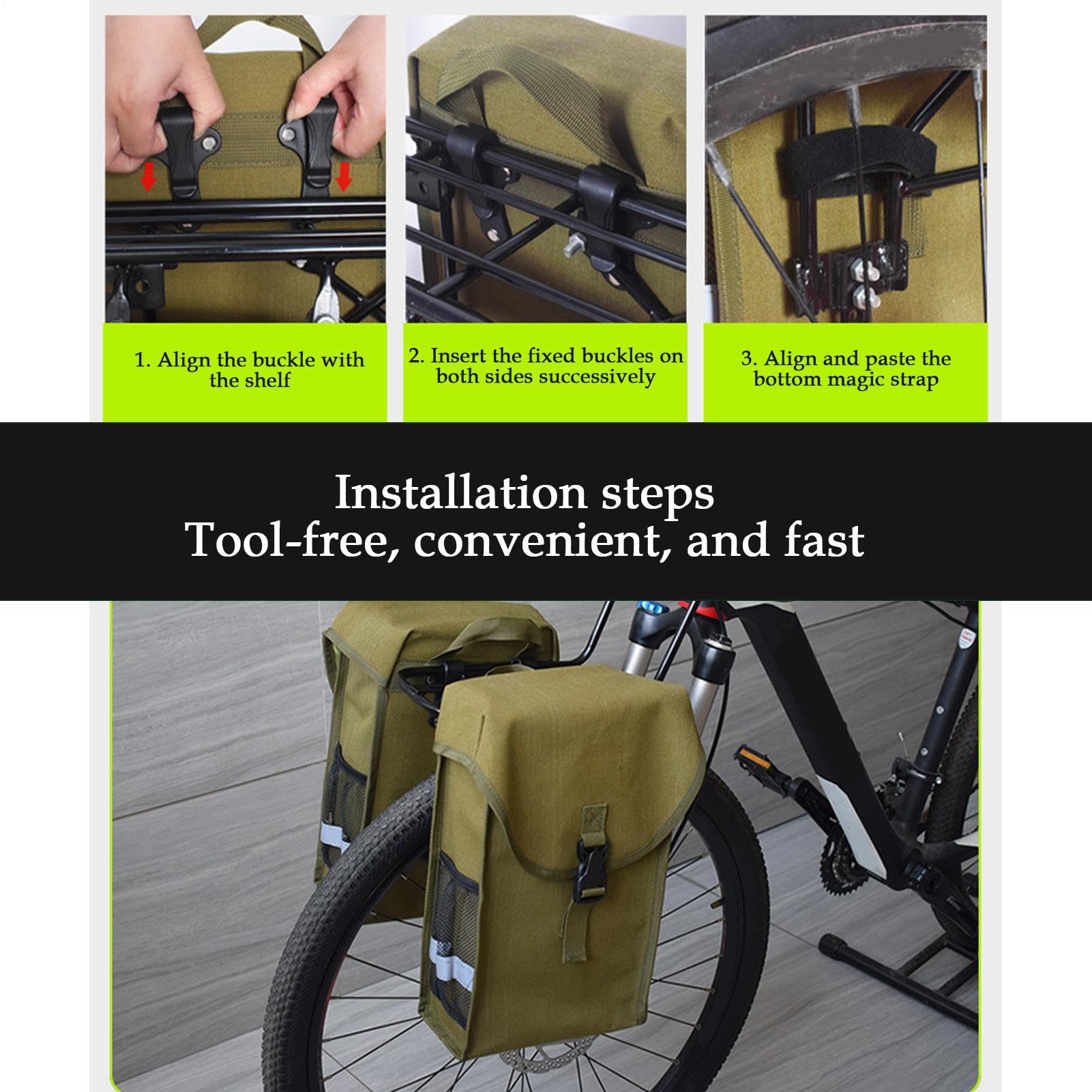 Alforjas para Bicicleta 2 Piezas Impermeable para Ciclismo