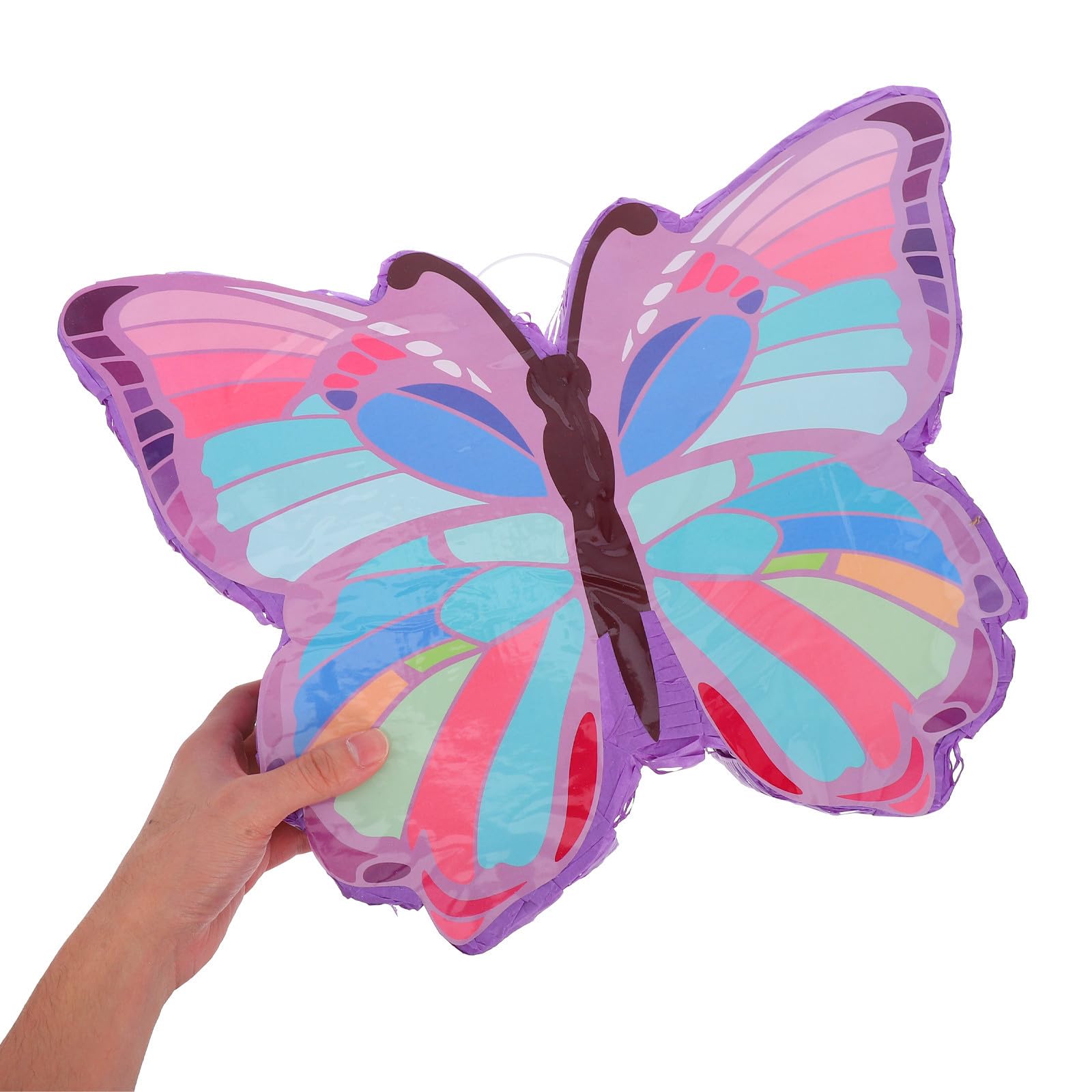 Piñata de Fiesta de Cumpleaños con Palo Tema de Mariposas para Niñas, Papel Resistente y Reutilizable, Diseño Único y Colores Vibrantes para Fiestas Infantiles