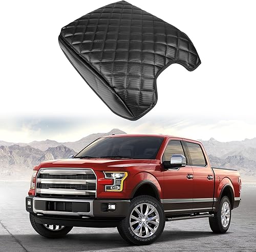 Miniatura 7 de Cojín de consola central compatible con Ford F150 2015-2020 Ford F250 F350 F450 2017-2022 y 2018-2023 Accesorios Expedition 2015-2020, funda Negro
