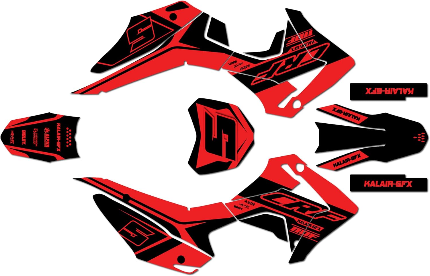 Graphics Kit for Honda CRF110F (2013-2018) Venom Series Teal 16 Mil - On/Off the Road - Dirt Pit Bike Motorcycle Sticker, Dirtbike Racing Decal Motocross Accessories no-Plastics