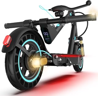 Electric Scooter for Adult, 1200W Motor, Folding E-Scooter Up to 25/31Mph & 28/31 Miles Range, 10/11" Off Road Tire Scooter with Dual Suspension & Turn Signal/Side Light