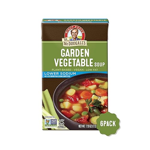 Miniatura 4 de Dr. McDougall's Right Foods Lower Sodium Garden - Sopa de verduras de jardín, 17.9 onzas (paquete de 6)