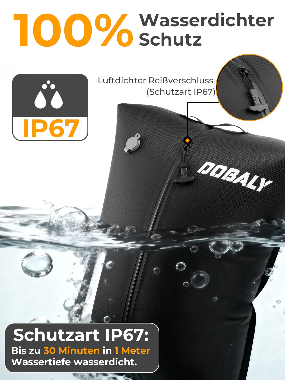 Dobaly Professionelle Vakuumsäcke für Reisen, IP67 Wiederverwendbare,Kompressionsbeutel für Koffer und Rucksack, Platzsparend & Langlebig, 24L (2Stk+Drahtlose Pumpe)
