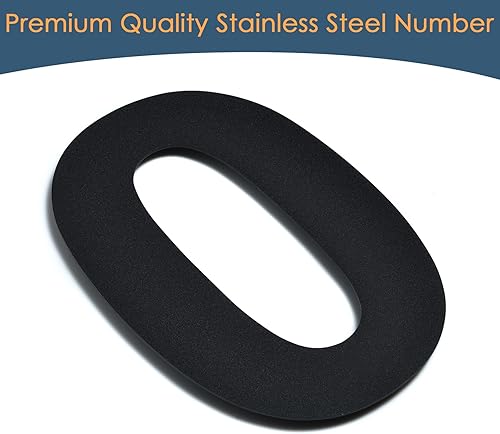 Miniatura 10 de BetLight Números de casa modernos, número de dirección flotante de acero inoxidable de 10 pulgadas de alto para exteriornegronúmero 4