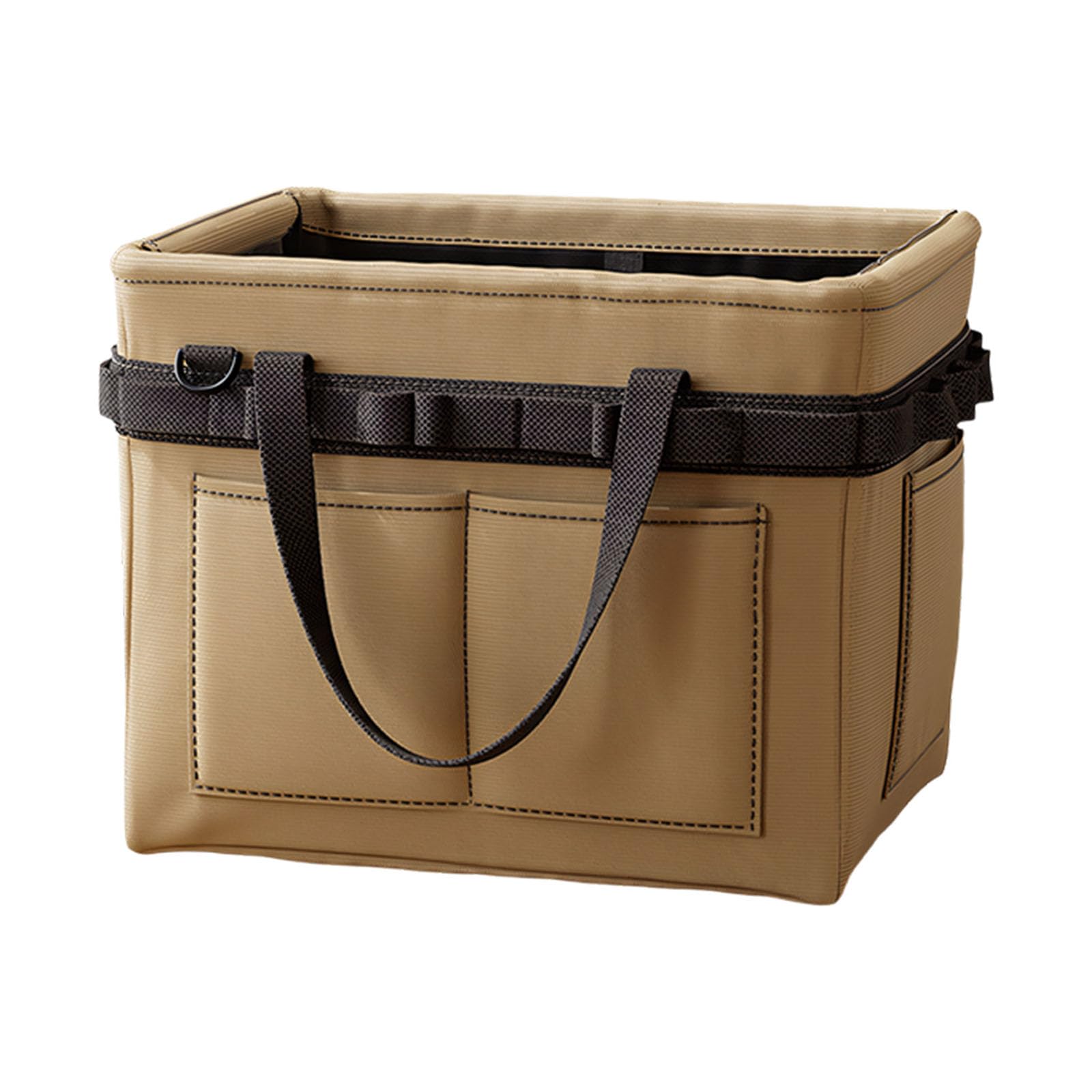 Rgybao Khaki Equipment Backpack Offering Expandable Compartments And Adjustable Straps For Easy Transport Foldable Tool Storage