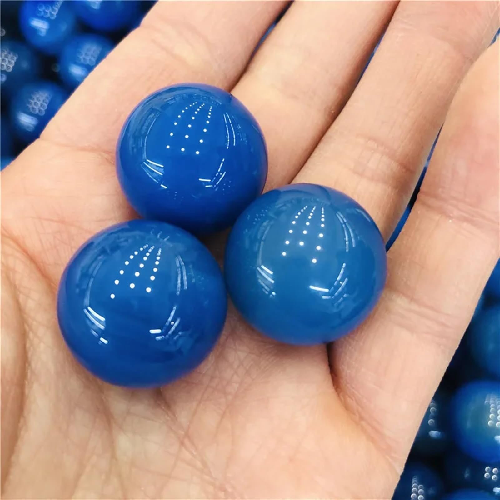 AARTERZZA Stone Blue Agate Ball Crystal Home Decoration(4pc)