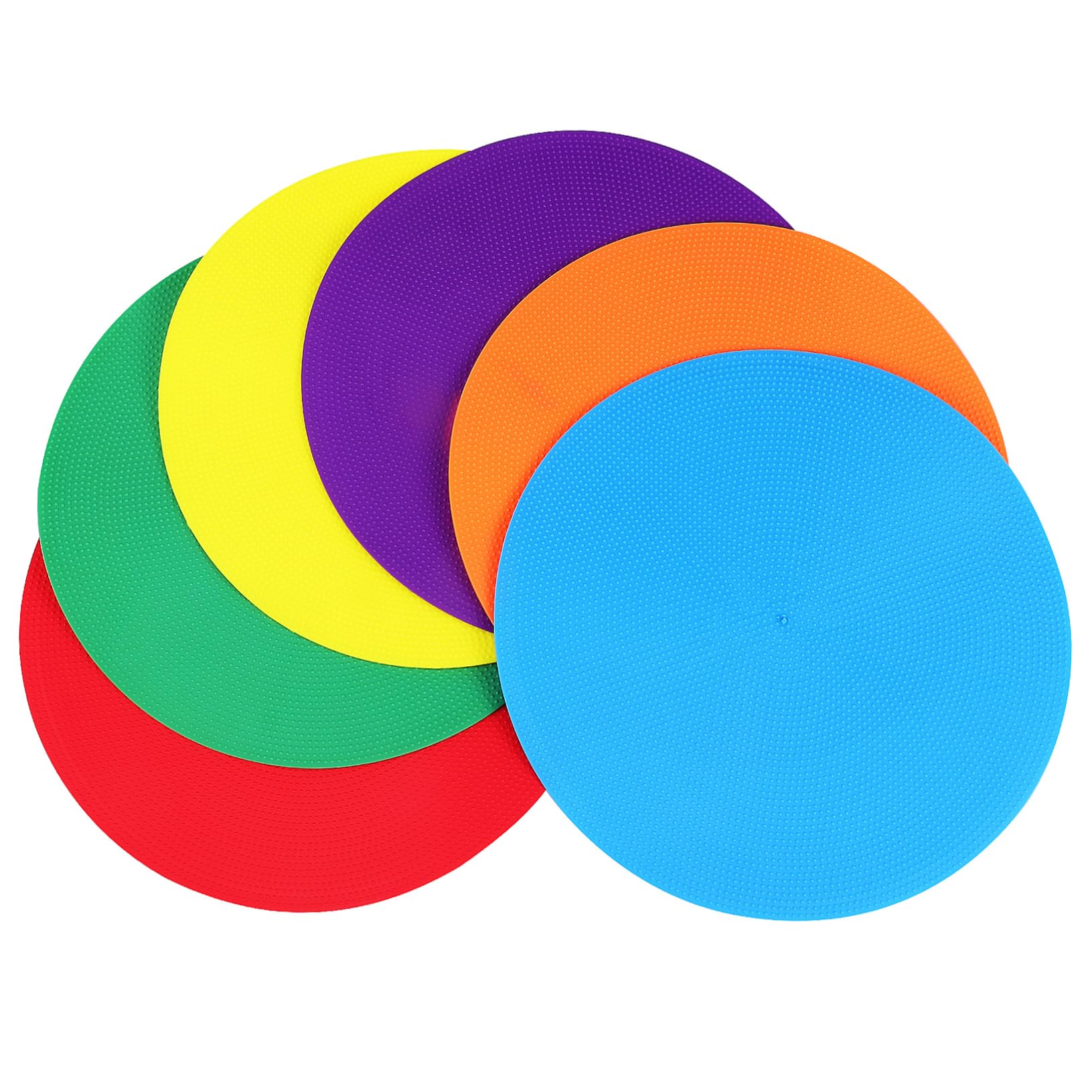 Happyyami 6pcs Logo Plate Speed and Agility Training Shaped Soccer Cones for Sports Training Agility Dots Gym Training Floor Markers Foam Drills Poly Spots Floor Dots Spot Markers Small