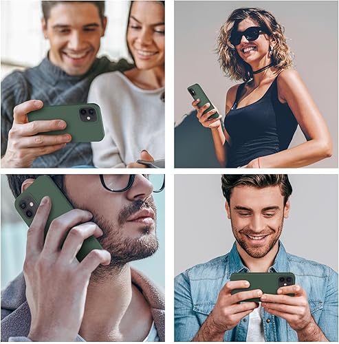 Miniatura 2 de Cordking Funda diseñada para iPhone 12, diseñada para iPhone 12 Pro, funda de silicona a prueba de golpes con forro de microfibra suave antiarañazos