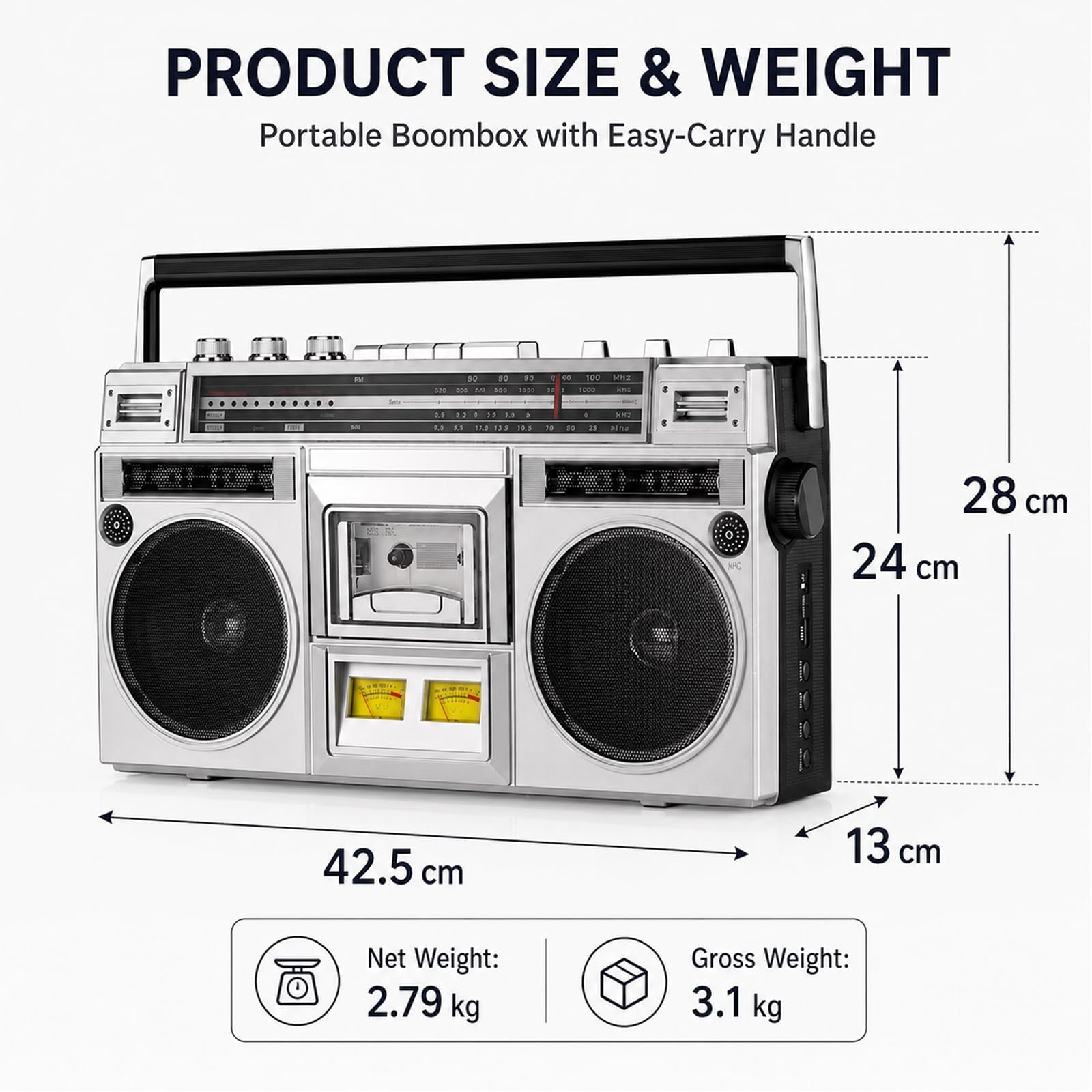 TsoLay Radioregistratore Retro CD Cassette, Lettore Cassette Stile Anni 80 con Radio Dab+, Ingressi USB/SD E Registrazione Cassette, Lettore CD Portatile per Casa, Famiglia, Viaggio E Feste