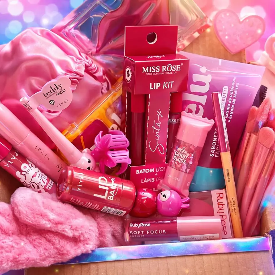 Kit de Maquiagem 10 Produtos Variados para Iniciantes, Sortido, Blogueira