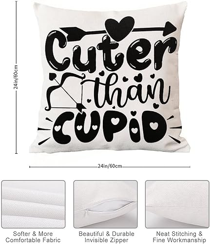 Miniatura 3 de Funda de almohada más bonita que Cupido funda de almohada romántica para el día de San Valentín boda compromiso rústico decoración del hogar sofá