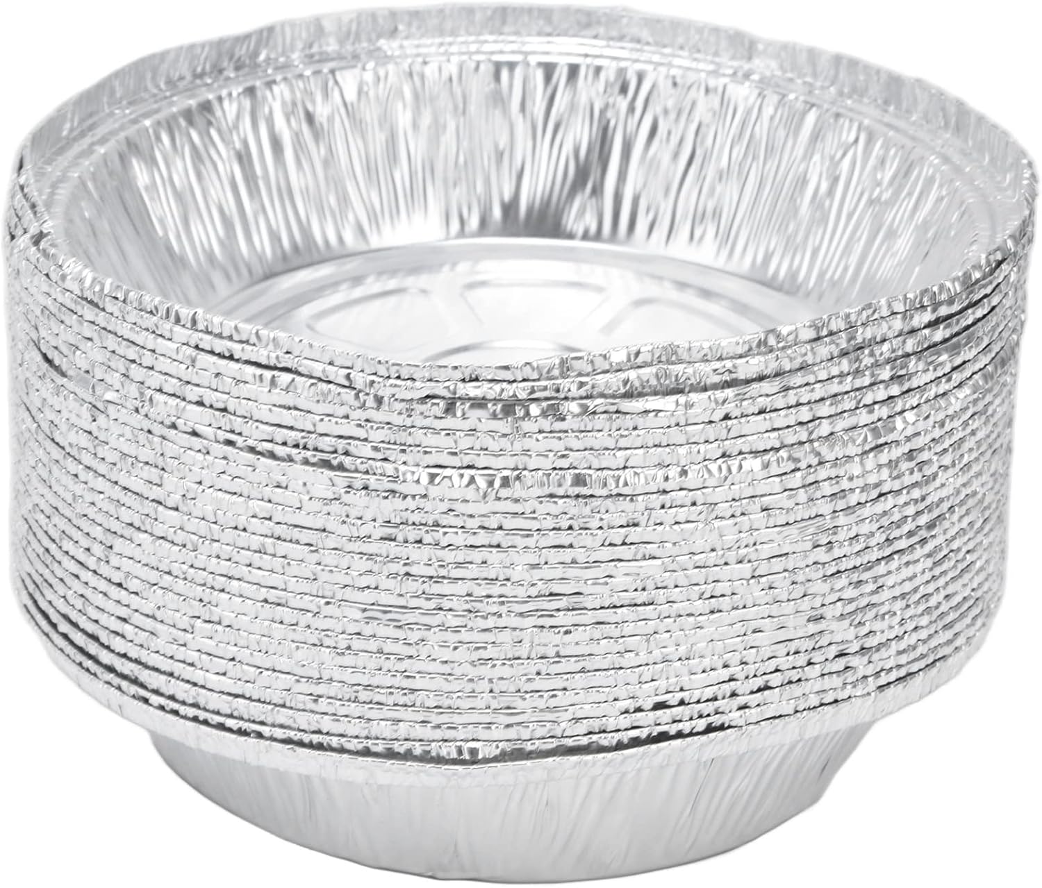 50pcs 6.5 Inch Round Tin Pans Disposable Tin Plates for Baking, Cooking