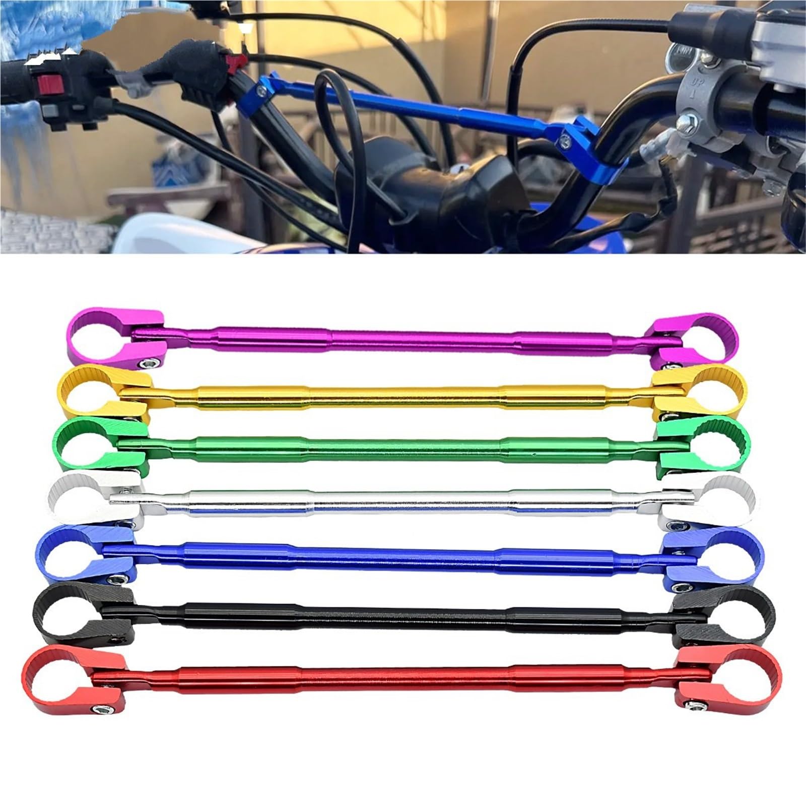 Motorcycle handlebar risers 22mm aluminiowe akcesoria motocyklowe wspornik kierownicy poprzeczka zmodyfikowany wzmocniony uchwyt krzyżak równoważni(Gold)