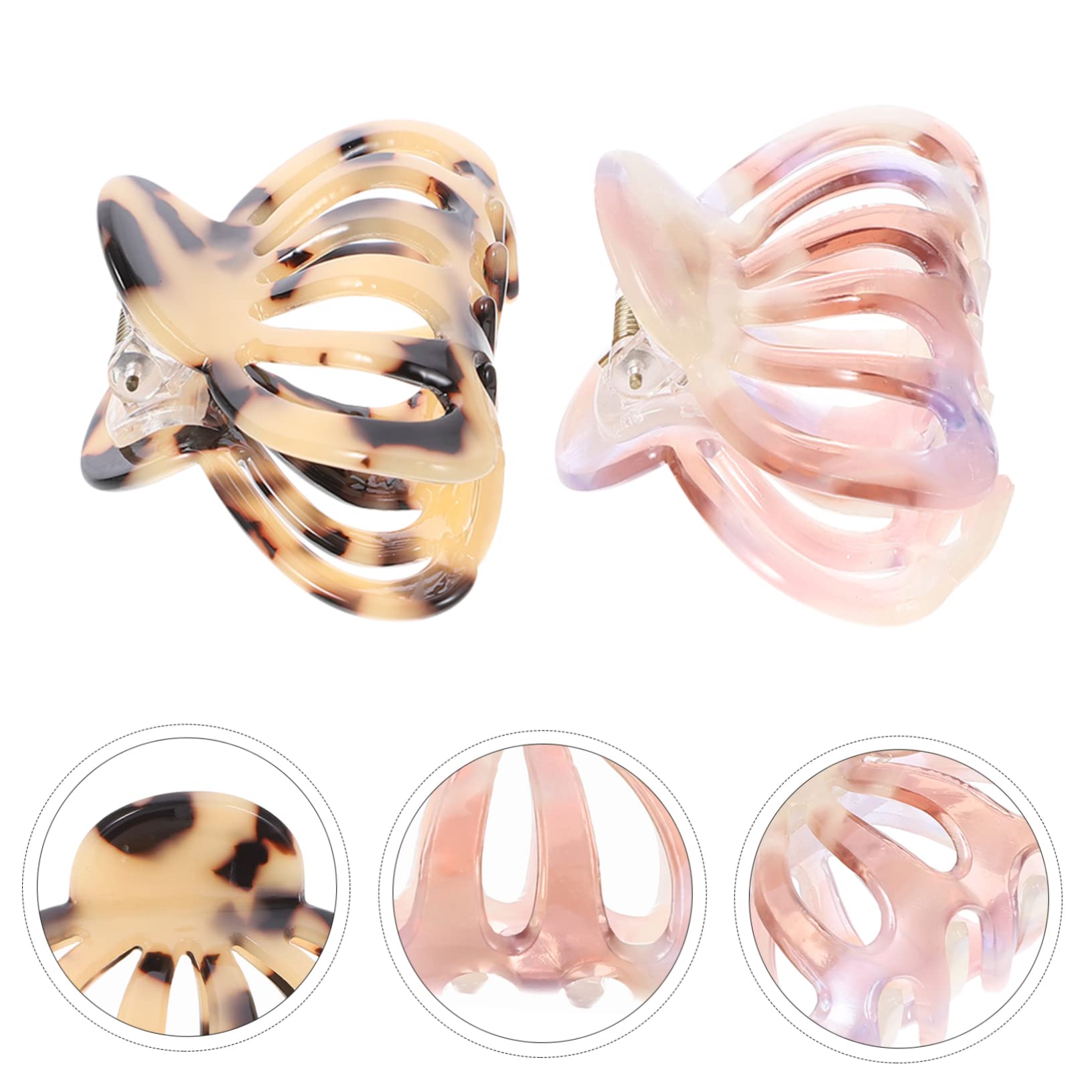 MAGICLULU 8 Stk Haarklammer Krallenclips Für Frauen Krallenhaarspange Haarkrallen-bananenclips Haarspangen Für Dickes Haar Französische Haare Acetatfolie Ausgabekarte Fräulein Essigsäure