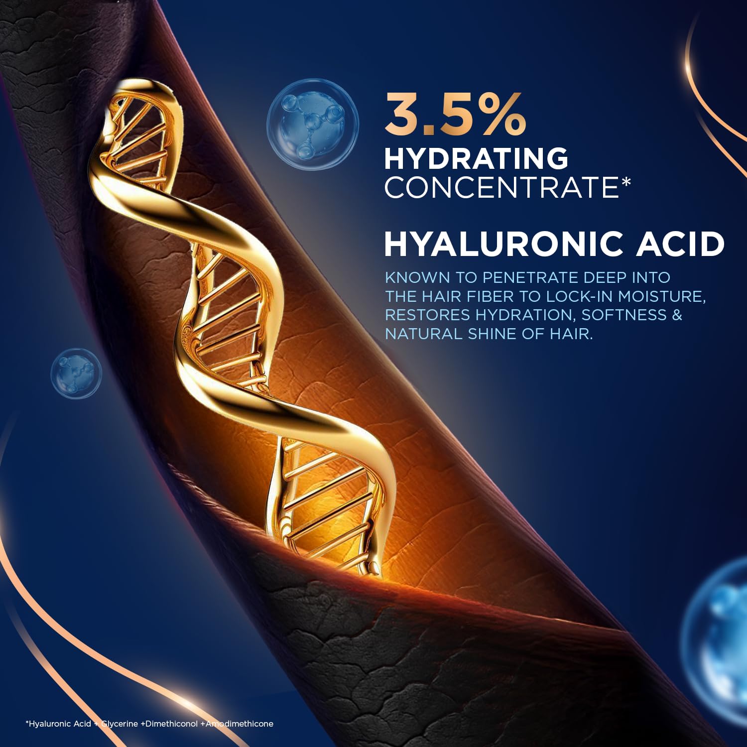 Livon Hyaluron Shampoo for Women & Men | Hydrates Dry & Dull Hair | 2x Soft & Shiny Hair | No Parabens | 340ml image 3