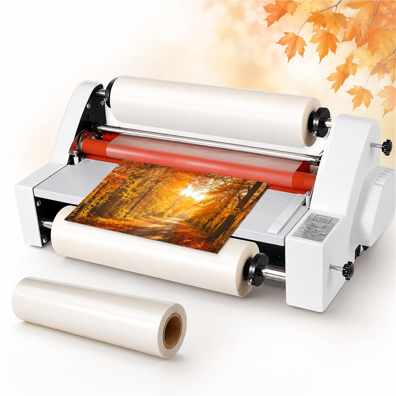 Laminator na gorąco na zimno 350 mm, Laminator na gorąco na zimno | Jedno- i dwustronne, do papieru, kartonu, PCV, folii, do domu/biura/szkoły.