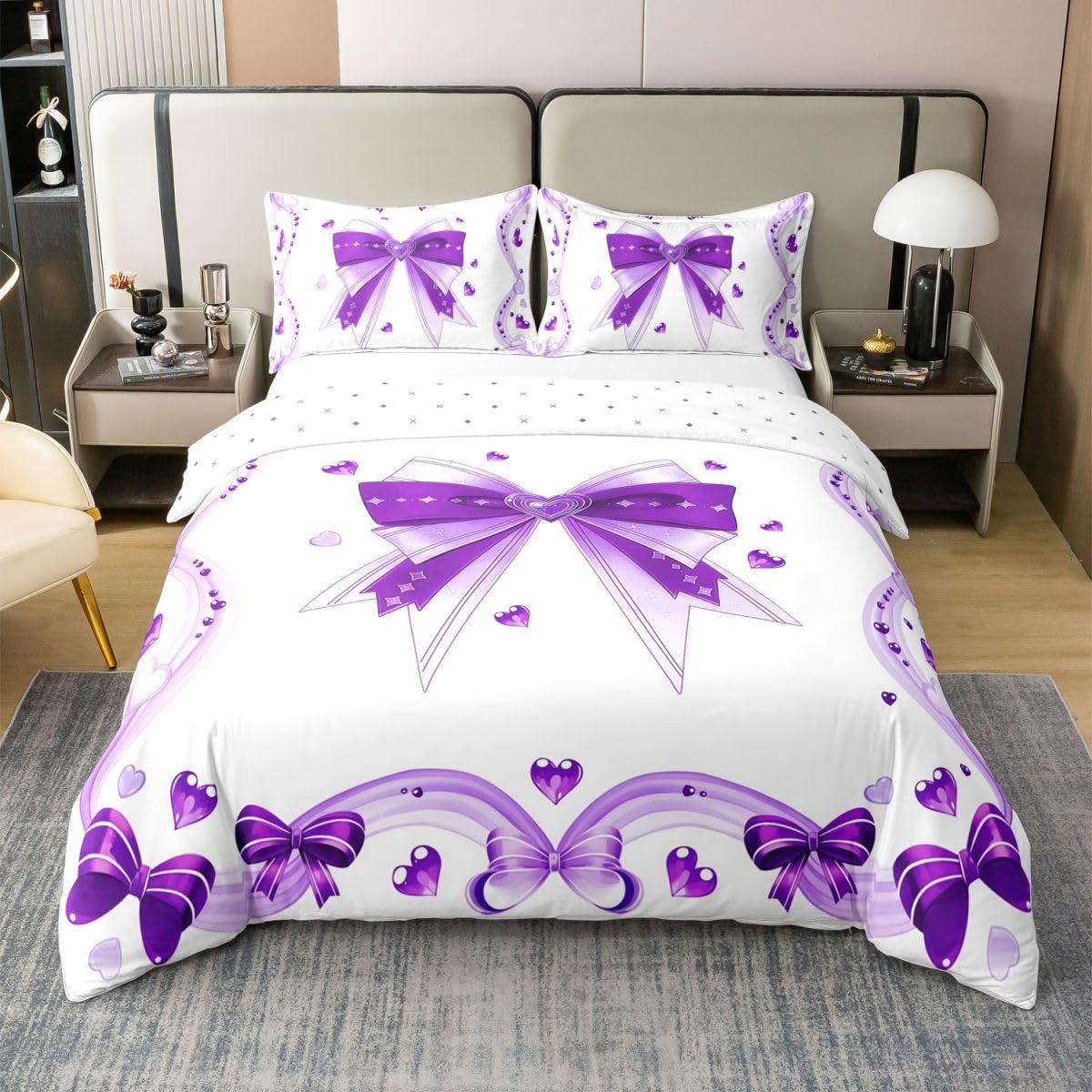 Parure de lit princesse pour transformer la chambre de votre enfant en un cocon violet féerique