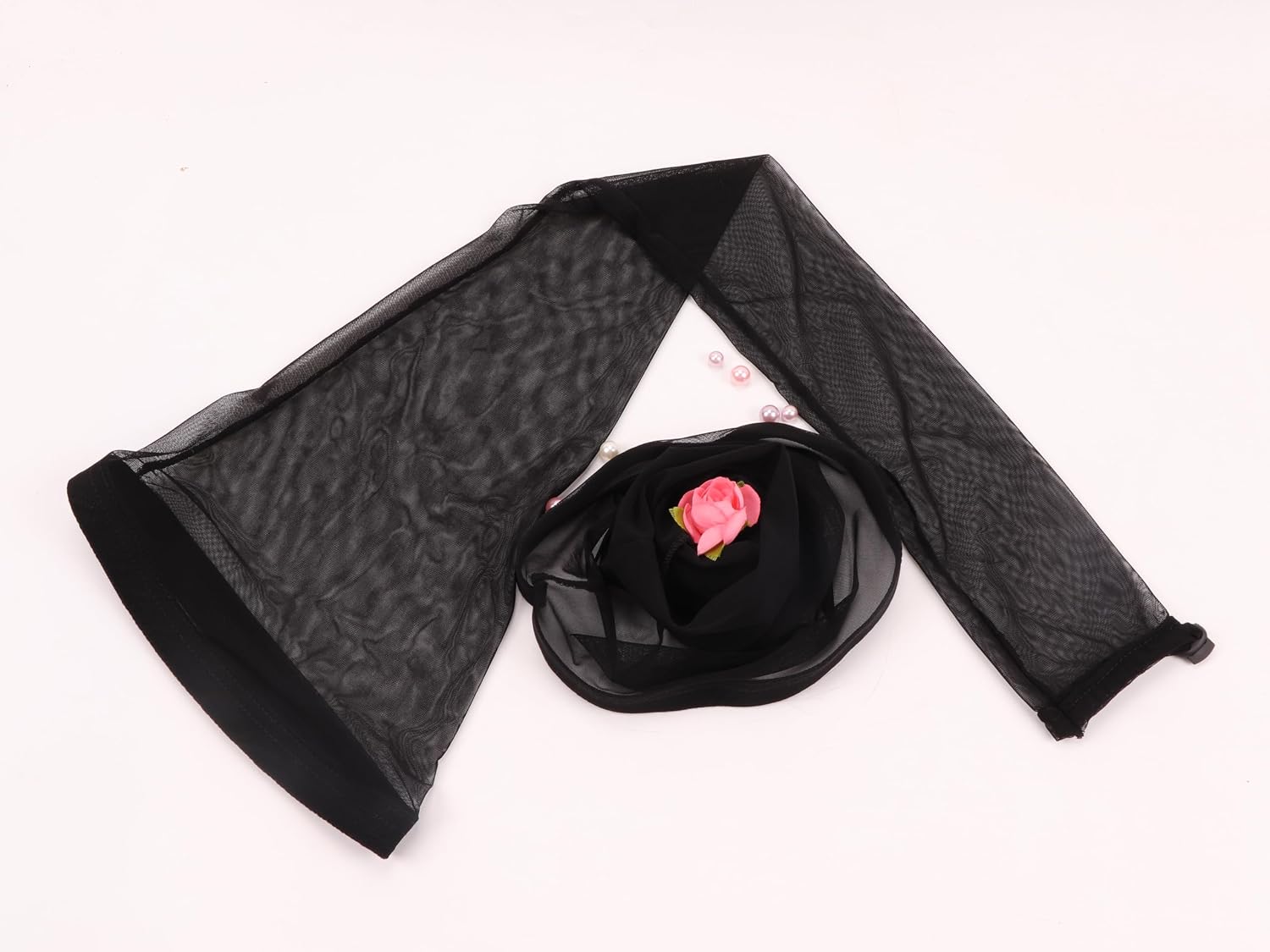 28 inches Long Hair Weave Sleeve Cap for Wig, Black | Extra Long, Breathable Stretchy Hairnets, Elastic Band, For Bun Faux Locs Dreadlock Boxbraids Crochet