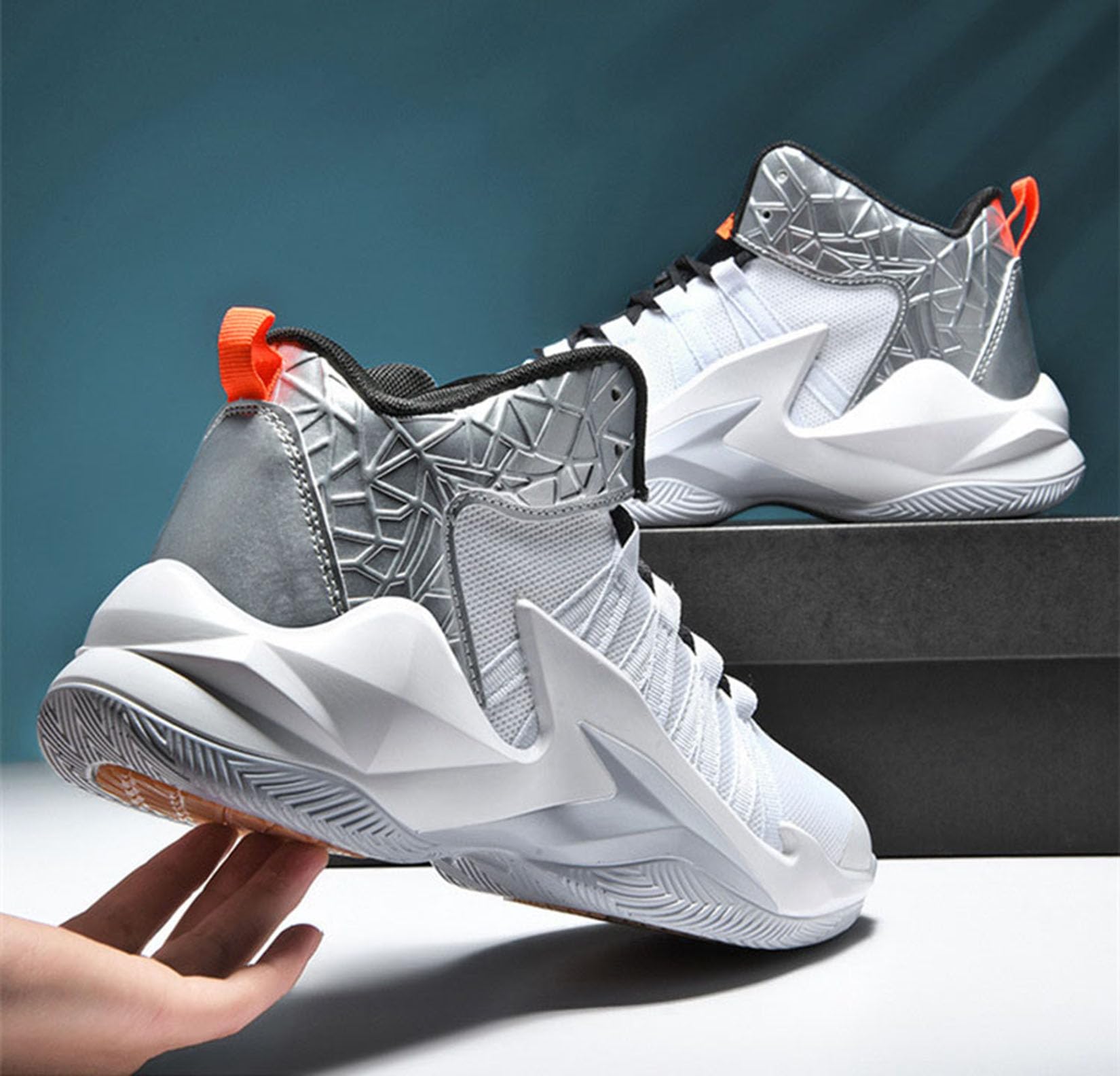 Męskie Buty Do Koszykówki Chłopców Outdoor Buty Sportowe Indoor Buty Sportowe Buty Do Biegania Wygodne(38 EU, Z04)