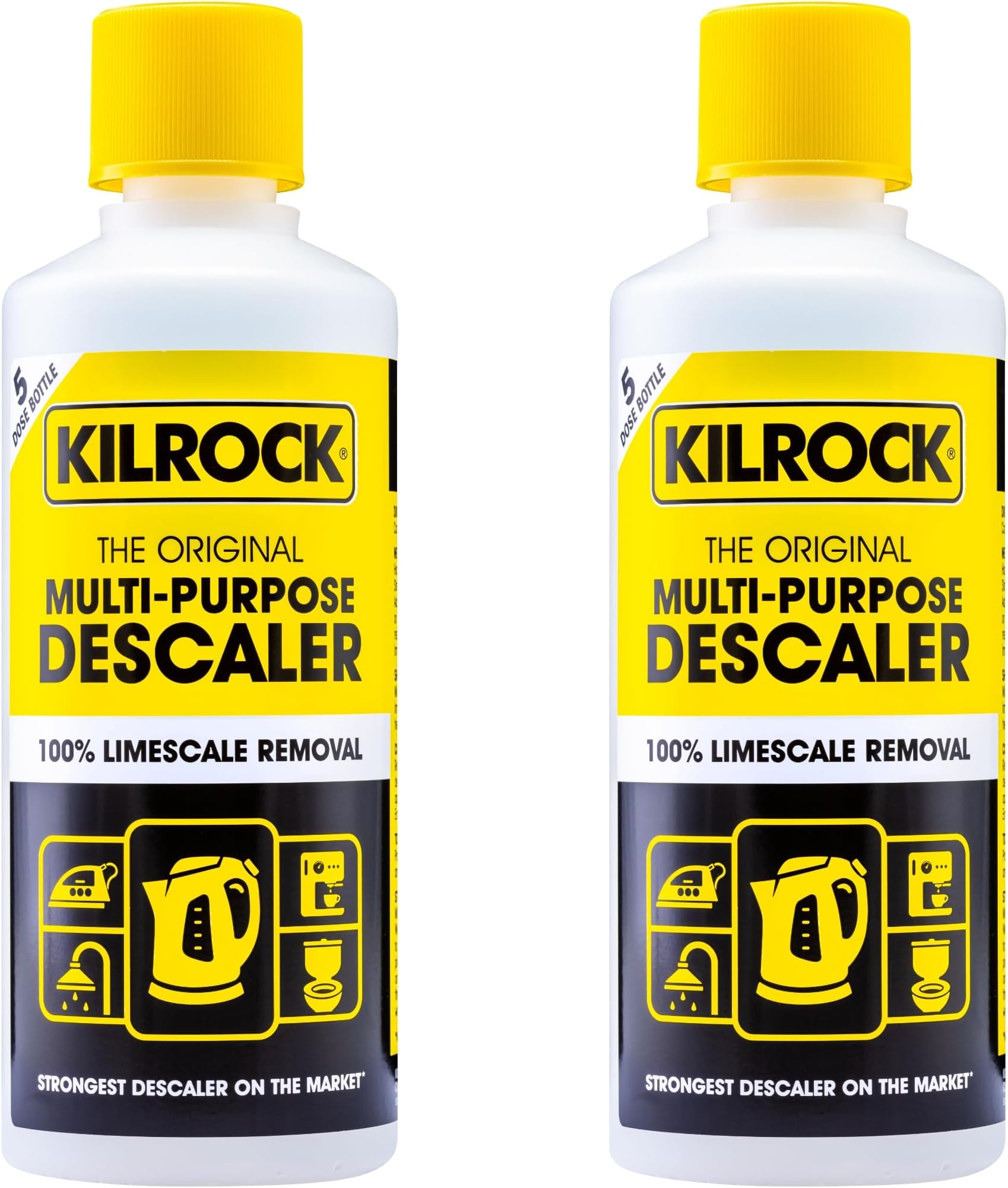 Big K Multi-Purpose Descaler 2x400ml (10 Doses) - Limescale Descaling for Kettles, Shower Heads & Coffee Machines - Biodegradable and Phosphate Free - 100% Limecale Removal