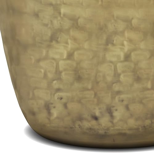 Miniatura 6 de SIMPLIHOME Garvy - Mesa auxiliar industrial de metal de 20 pulgadas de ancho en oro antiguo, totalmente montada, extremo, mesita de noche y mesita