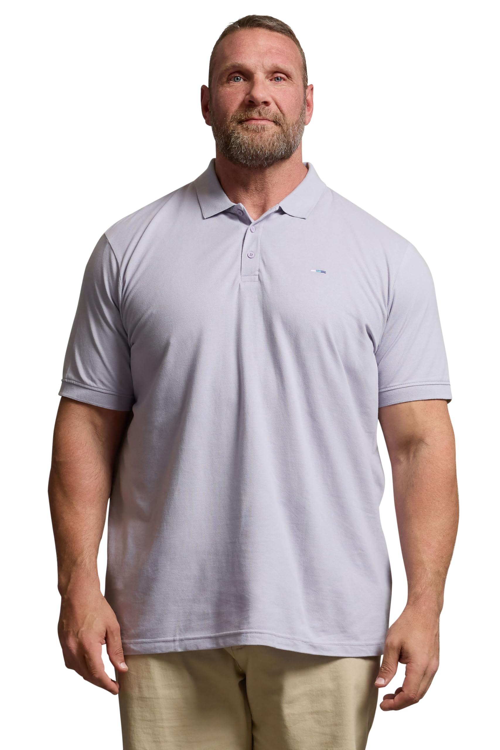 BadRhino Big & Tall Purple Core Polo Shirt - Men's - Plus Size Curve