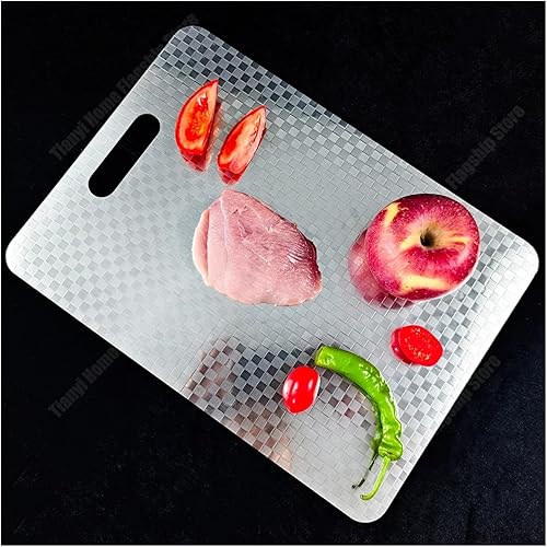 Miniatura 4 de 304 Stainless Steel Lattice Cutting Board Double Sided Chopping Board Household Kitchen tools Kneading Dough Panel(39X28CM)