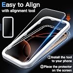 JETech Matte Screen Protector for iPhone 16 Pro Max 6.9-Inch, Anti-Glare 9H Tempered Glass Film, Anti-Fingerprint, Smooth Touch, Easy Installation, Case-Friendly, 2-Pack