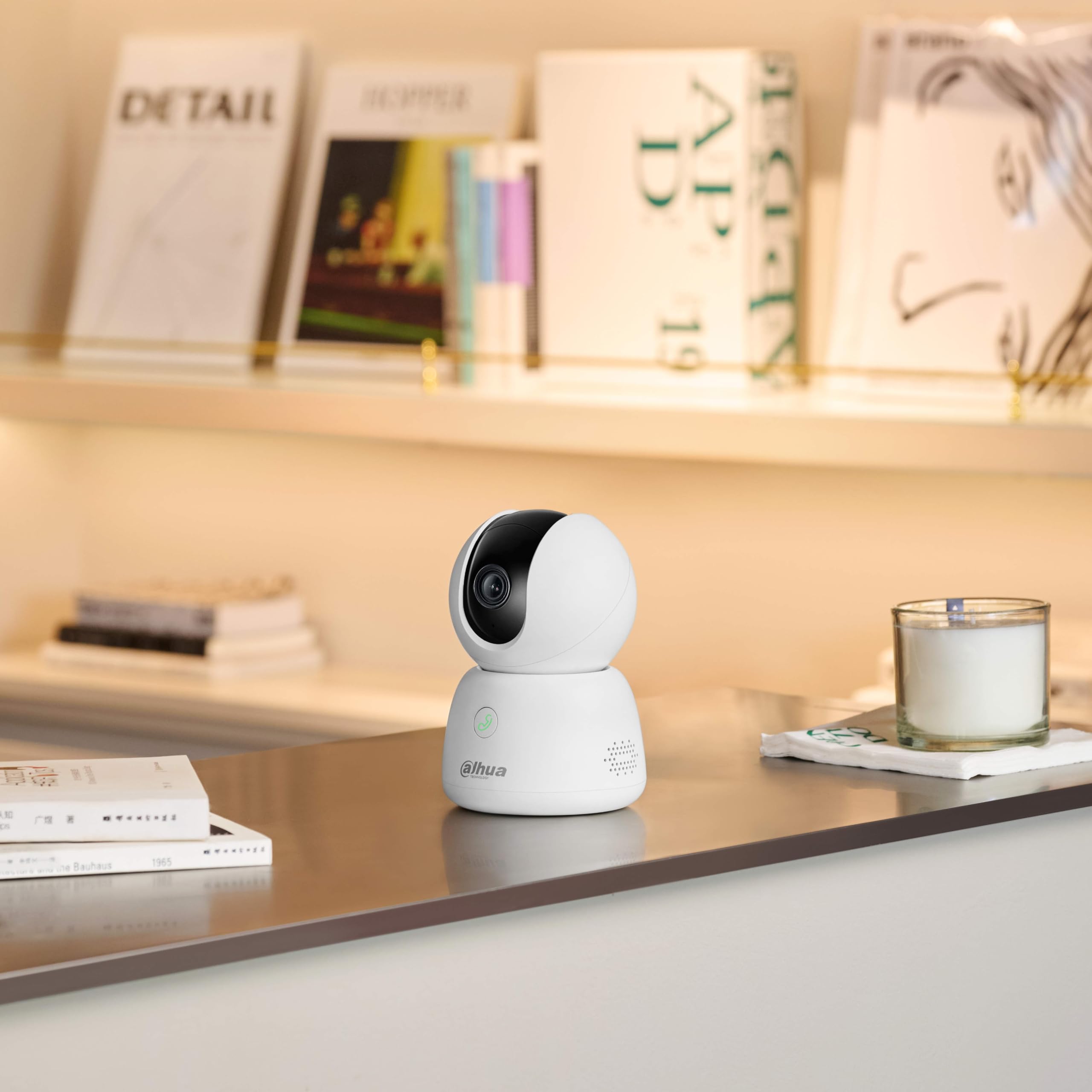 Dahua Hero B1 - Telecamera di sicurezza WiFi da 5 MP con funzione di rotazione e inclinazione, riconoscimento personale, sirena integrata, monitoraggio intelligente